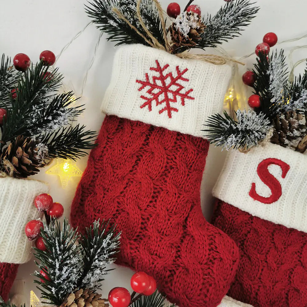 Holiday Monogram Knit Socks