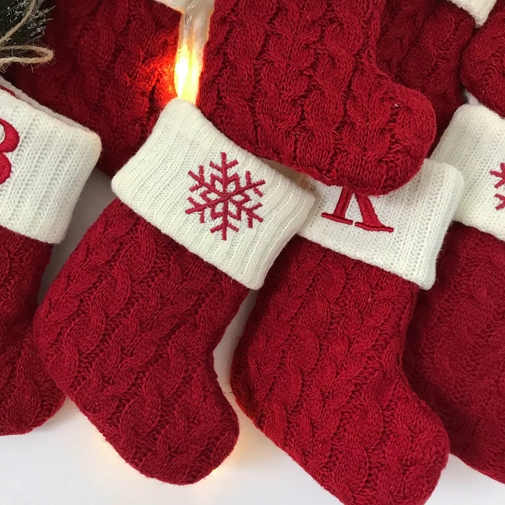Holiday Monogram Knit Socks