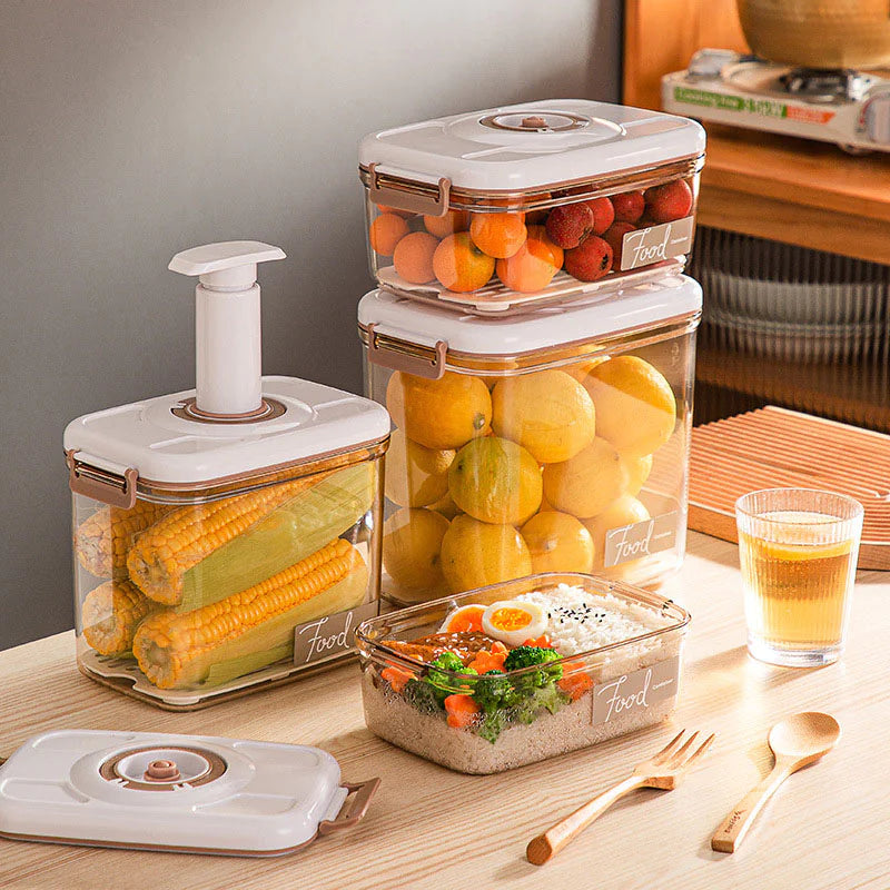 Vacuum Food Storage Container - Transparent Airtight Box