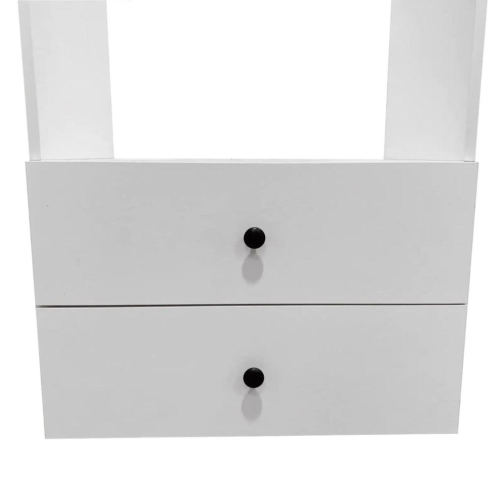 Modular Bathroom Wall Shelves - White Storage Organizer