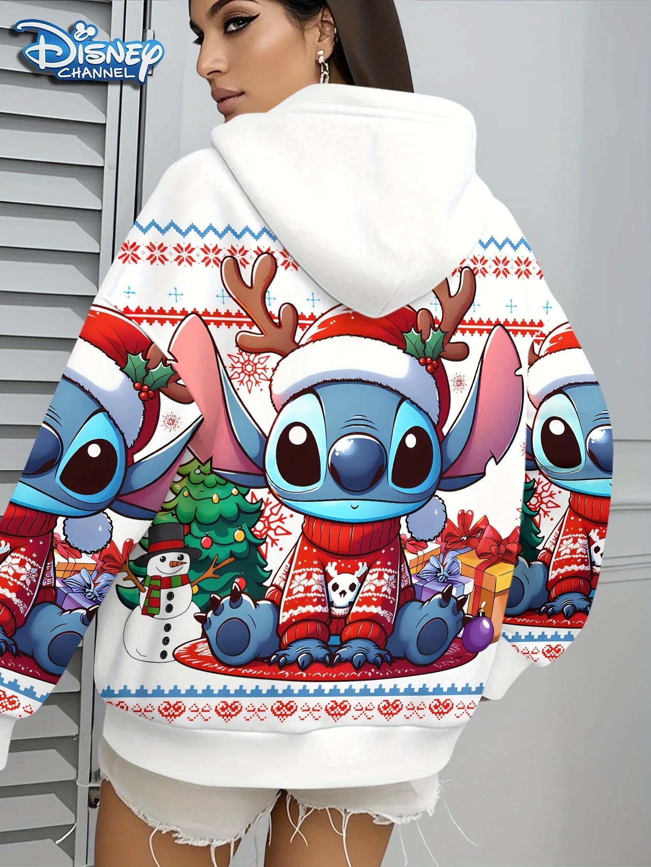 Disney Stitch Winter Hoodie - Warm Pullover Sweatshirt