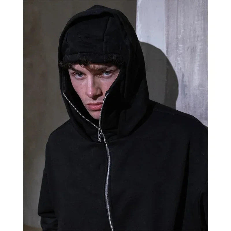 "ShadowHood™ – Y2K Masked Hoodie"