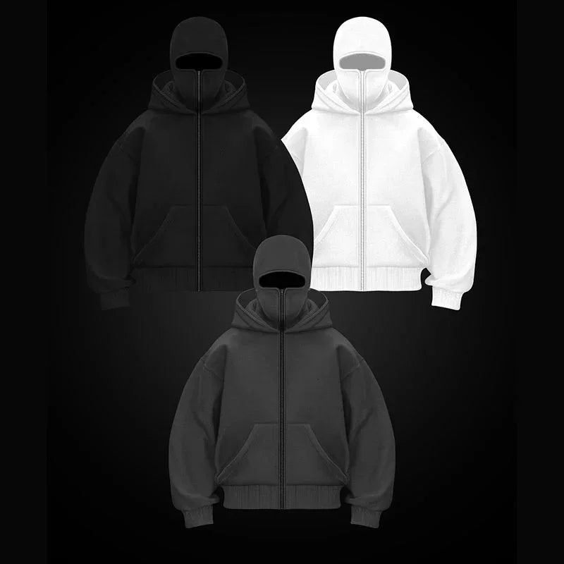 "ShadowHood™ – Y2K Masked Hoodie"