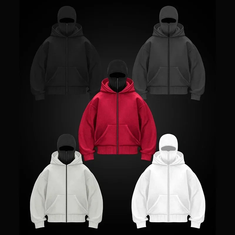 "ShadowHood™ – Y2K Masked Hoodie"
