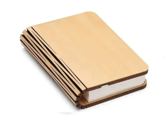 3D Folding Wooden Book Lamp - USB Rechargeable LED