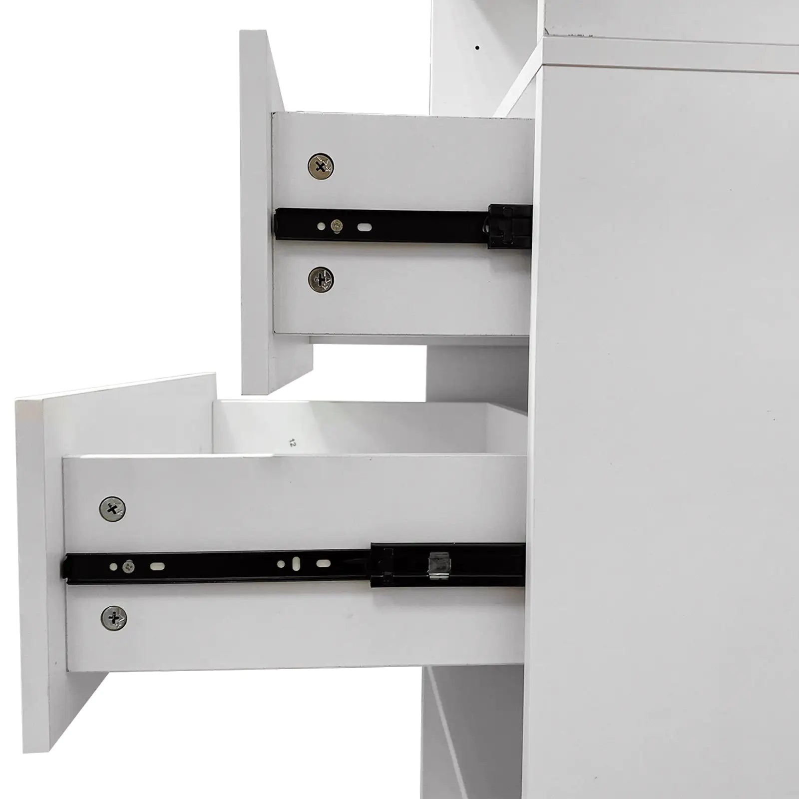 Modular Bathroom Wall Shelves - White Storage Organizer