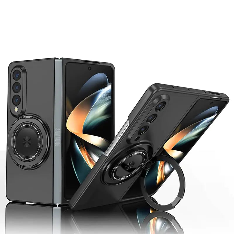 CMYFUTNG Magnetic for Galaxy Z Fold 3 5G CaseMagnetic StandLightweightSlim Fit Drop Protection Rugged Shockproof Cover for Galaxy Z Fold 3 5G Shockproof Protective Phone Black 17-Z Fold3-01